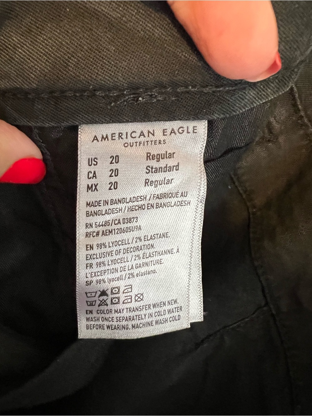 American Eagle Super High Rise Baggy Wide Leg Cargo Pants - Women’s 20 - Picture 8 of 9